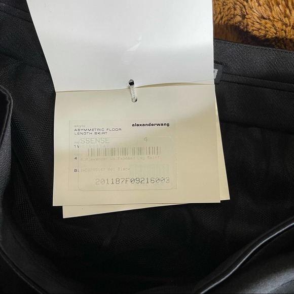 Alexander Wang Black Silk Asymmetric Exposed Leg Skirt w Shorts - Picture 16 of 16